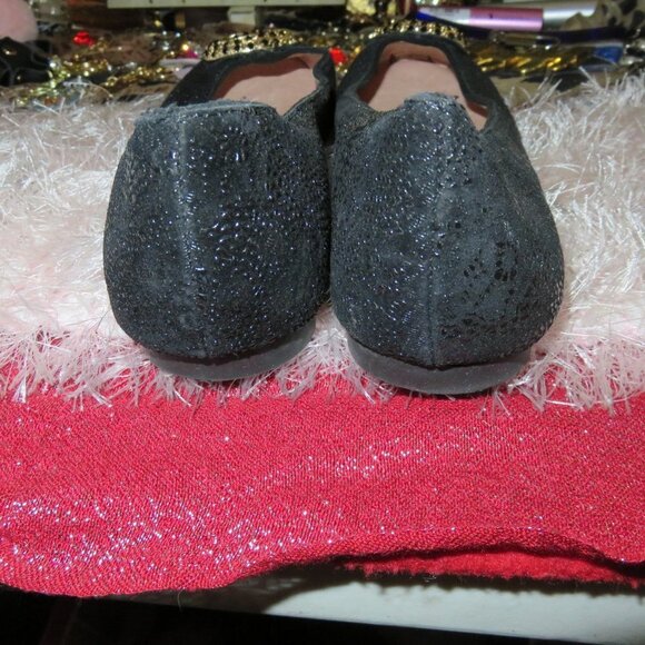 BOGO Antonio Melani Black Sparkle Embellished Jaguar Ballet Flats size 7.5 - Picture 5 of 10